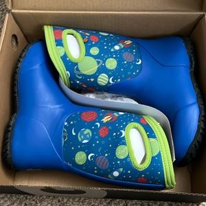 Kids Durham Space Blue Bog boots